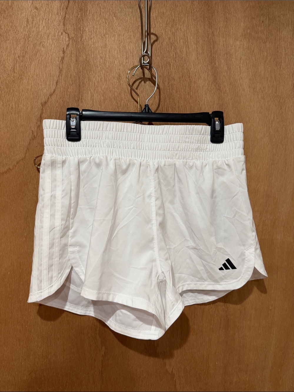 adidas White pacer short high-rise 3“ inseam Reg fit Adidas training